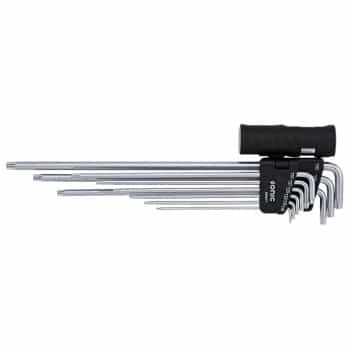 L-key set TX, XXL with bore 9 pcs.