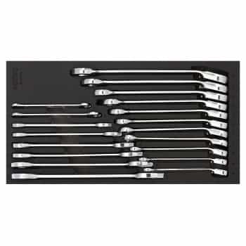 Sonic Ratchet Ring & Double Spanner Set 19-Piece