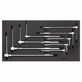 Sonic T-handle Key Set Hexagon 3-Way with Sliding Handle 9-piece
