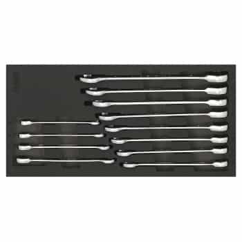 Sonic Ratchet Ring Wrench Set 12-sided Straight 12-Piece