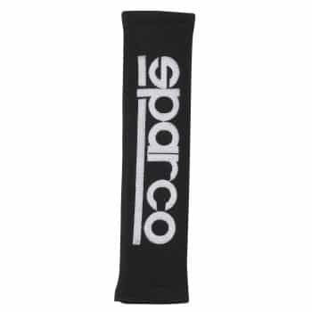 Sparco Set of Seat Belt Covers - Embroidered Logo - Black