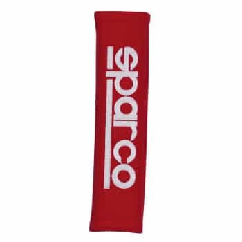 Sparco Set of Seat Belt Covers - Embroidered Logo - Red