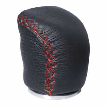 Simoni Racing Gear Shift Knob Special - Black Leather + Red stitching