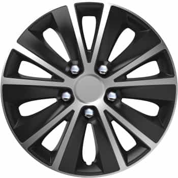 4-Piece Hubcaps Rapide NC Silver&Black 16 inch