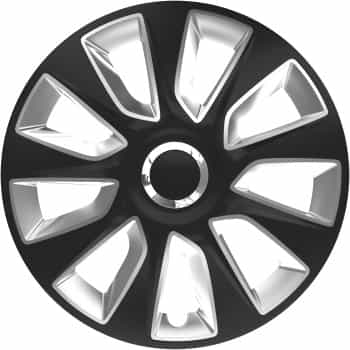 4-Piece Hubcaps Stratos RC Black & Silver 14 inch