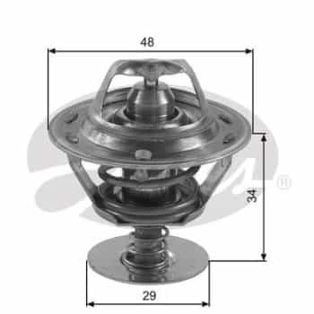 Thermostat, coolant TH39082G1 Gates