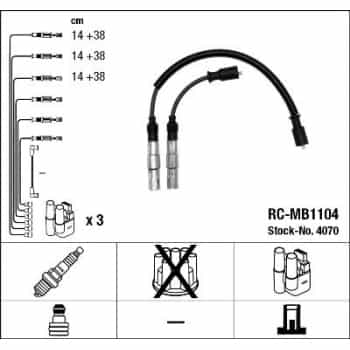 Ignition Cable Kit 4070 NGK