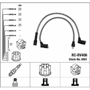 Ignition Cable Kit 0881 NGK