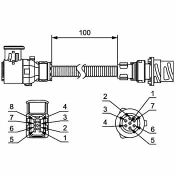 Cable Set, tail light conversion