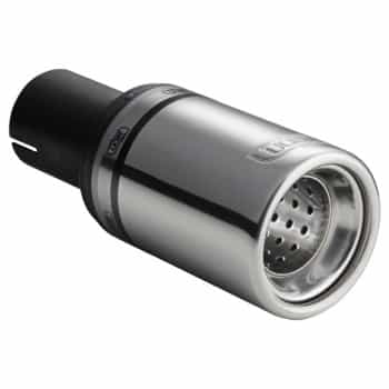 Ulter Sport Exhaust Tip - Round 80mm - Length 120mm - Assembly ->50mm - Stainless Steel