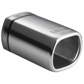 Ulter Sport Uitlaatsierstuk - Rectangle 80x65mm - Length 120mm - Mounting 40-55mm - stainless steel