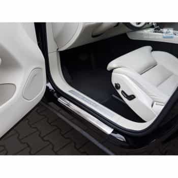 Stainless steel door sills Volvo XC60 II 2017- - 'Lines' - 4-piece