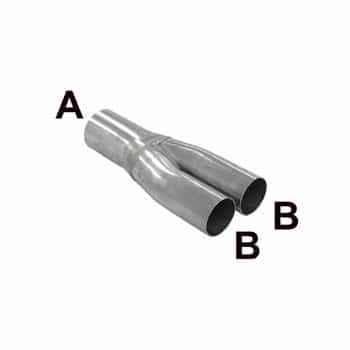 Y Pipe 2.5 inch - 2 inch stainless steel