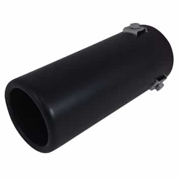 Uitlaatsierstuk Steel / Black - round 70mm - length 170mm - 35-66mm connection