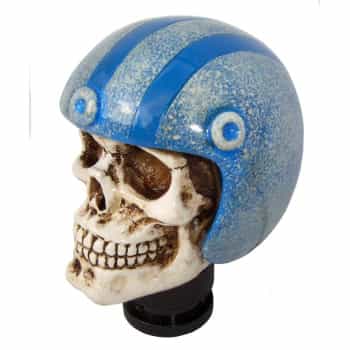 Simoni Racing Gear Shift Knob Skull + Blue Helmet