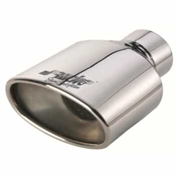 Simoni Racing Exhaust trim Oval stainless steel - 135x85xL185mm - Assembly -> 60mm