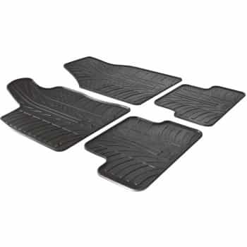 Rubber mats suitable for Volkswagen Touran 2015- (T-Design 4-piece + mounting clips)