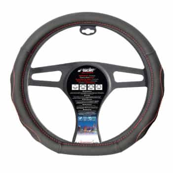 Simoni Racing Steering Wheel Cover Compe Flat Bottom Black/Red