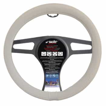 Simoni Racing Steering Wheel Cover 500 White Faux Leather
