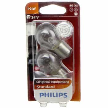 Philips 13498B2 BA15s P21W 24V set of 2 pieces