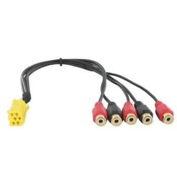 Mini ISO yellow 6 pin room C1 -> 5 x RCA