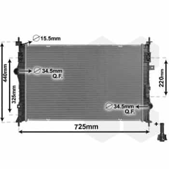 Radiator, engine cooling *** IR PLUS *** 09012710 International Radiators Plus
