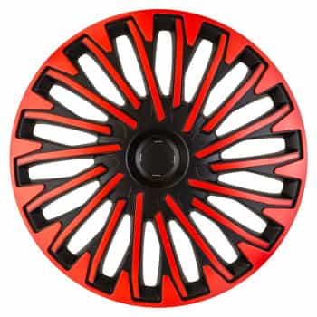 4-piece Hubcaps Soho 16-inch black / red