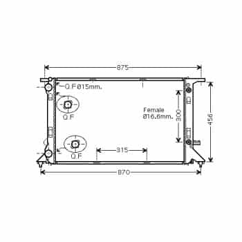 Radiator, engine cooling 03002293 International Radiators Plus