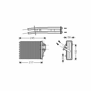 Heat Exchanger, interior heating *** IR PLUS ***