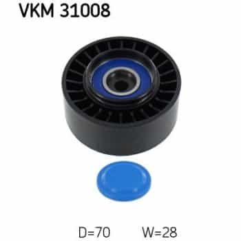 Deflection/Guide Pulley, v-ribbed belt VKM 31008 SKF
