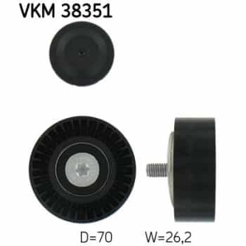 Deflection/Guide Pulley, v-ribbed belt VKM 38351 SKF