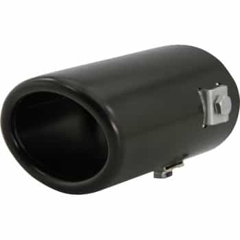 Exhaust trim Steel/Black - oval 80x60mm - length 105mm - ->55mm connection