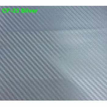 3D carbon foil 152x200cm Silver, self-adhesive