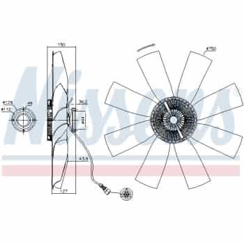 Clutch, radiator fan 86027 Nissens