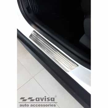 Stainless steel door sills suitable for Citroën C3 Aircross II 2017- 'Lines' - 4-piece