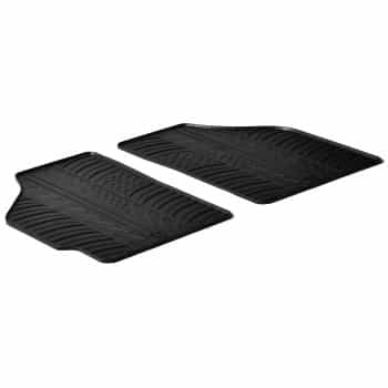 Rubber mats suitable for Fiat Punto Van 1999- & 2003- (T-Design 2-piece + mounting clips)