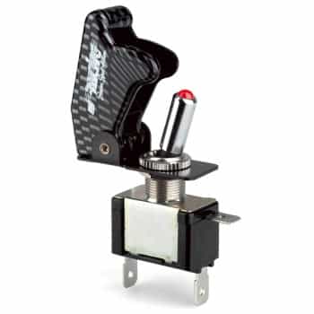 Simoni Racing Baby Go Switch - Carbon-Look + Red LED - 12V / 20Amp