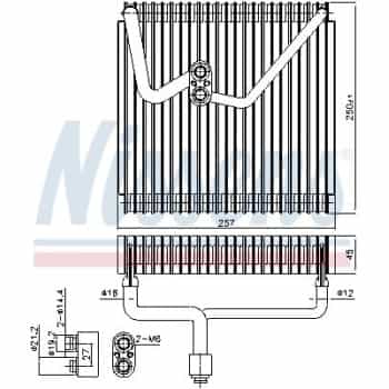 Evaporator, air conditioning