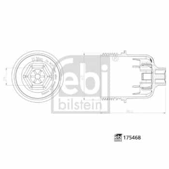 Cap, oil filter housing febi Plus