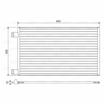 Condenser, air conditioning 822553 Valeo