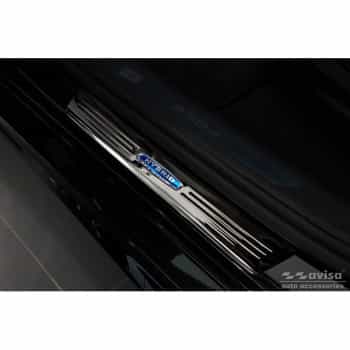 Black stainless steel door sill suitable for BMW X6 G06 2019- 'Hybrid' - 4-piece