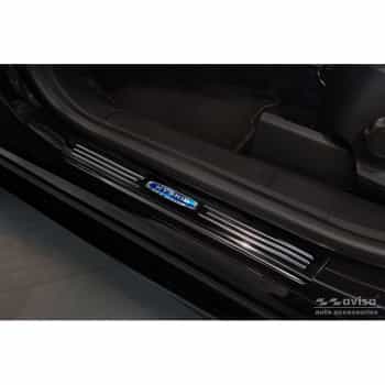 Black Stainless Steel Door Sill suitable for Ford Kuga III 2019- 'Hybrid' - 4-piece