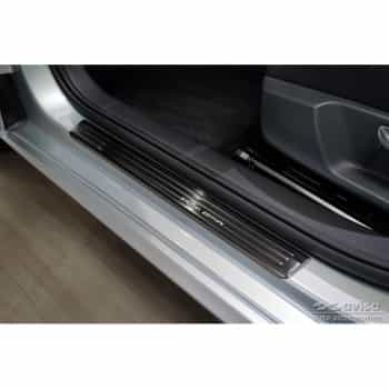 Black stainless steel door sills suitable for Skoda Fabia IV Hatchback 2021- 'Special Edition' - 4-piece