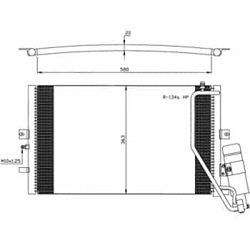 Condenser, air conditioning EASY FIT 35558 NRF