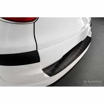 Black Stainless Steel Rear Bumper Protector suitable for Fiat 500L Facelift 2017- 'Ribs'