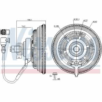Clutch, radiator fan 86237 Nissens