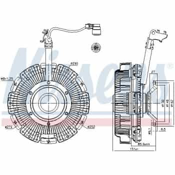 Clutch, radiator fan 86241 Nissens