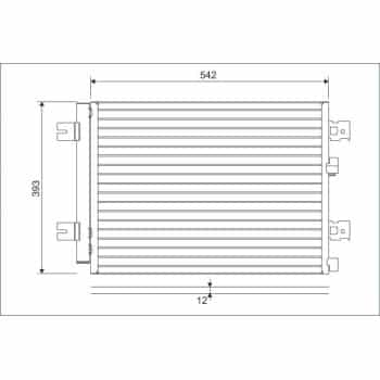 Condenser, air conditioning 814077 Valeo