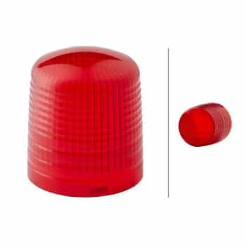 Lens, rotating beacon