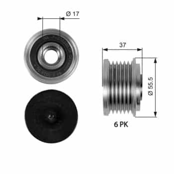 Alternator Freewheel Clutch DriveAlign® OAP7046 Gates